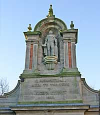 Derby Arboretum - statue of Thomas STrutt