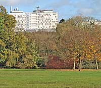 Derby University from markeaton park