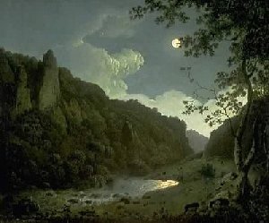 Painting called Dovedale by Moonlight, by Joseph Wright